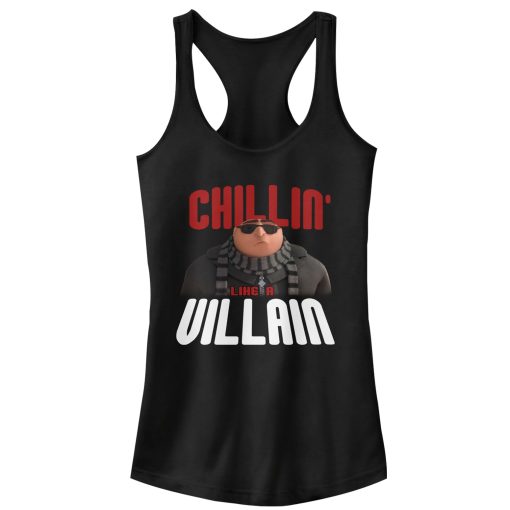 Junior’s Despicable Me Gru Chillin’ Like a Villain Racerback Tank Top