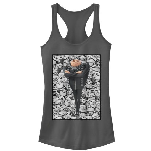 Junior’s Despicable Me Gru Montage Racerback Tank Top