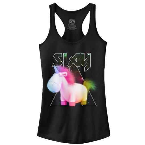 Junior’s Despicable Me Metal Rock Unicorn Racerback Tank Top