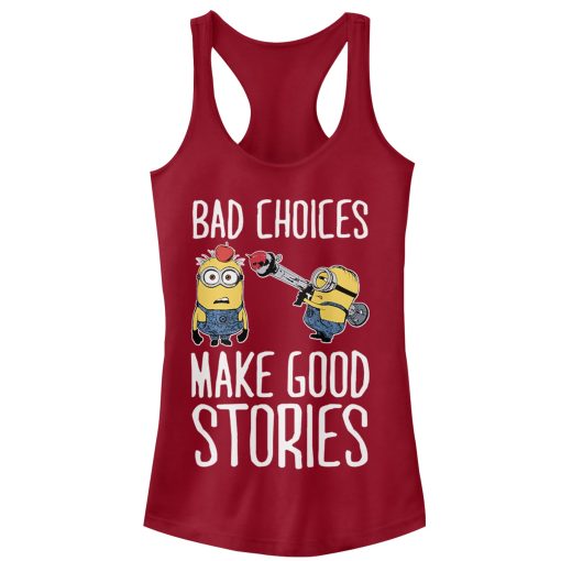 Junior’s Despicable Me Minion Bad Choices Racerback Tank Top