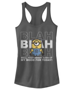 Junior’s Despicable Me Minion Blah Mood Today Racerback Tank Top