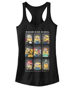 Junior’s Despicable Me Minion High School Yearbook Racerback Tank Top