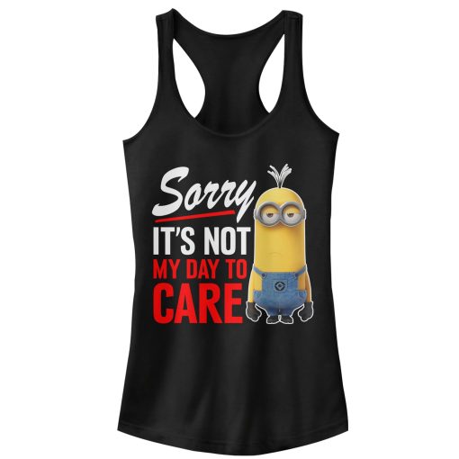 Junior’s Despicable Me Minion Not Day to Care Racerback Tank Top