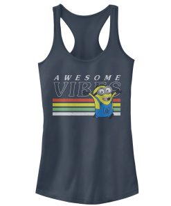 Junior’s Despicable Me Minion Rainbow Vibes Racerback Tank Top