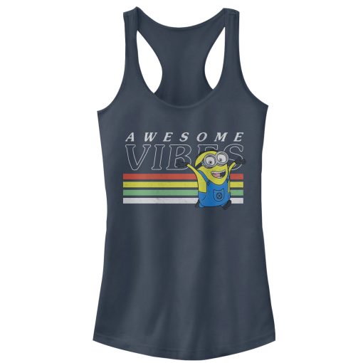 Junior’s Despicable Me Minion Rainbow Vibes Racerback Tank Top