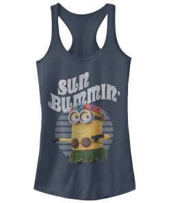 Junior’s Despicable Me Minion Sun Bummin’ Hula Racerback Tank Top