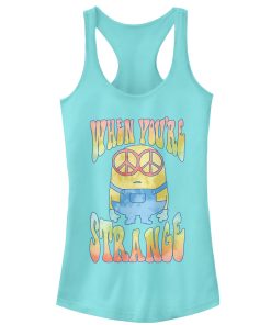 Junior’s Despicable Me Minion Tie-Dye Strange Racerback Tank Top
