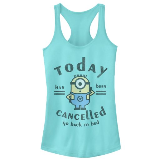 Junior’s Despicable Me Minion Today Cancelled Racerback Tank Top