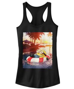 Junior’s Despicable Me Minion Tropical Vacation Racerback Tank Top