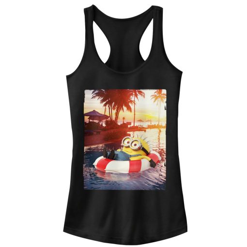 Junior’s Despicable Me Minion Tropical Vacation Racerback Tank Top