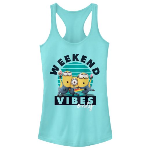 Junior’s Despicable Me Minion Weekend Vibes Racerback Tank Top