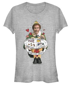 Junior’s Elf Buddy Cartoon Food Groups T-Shirt