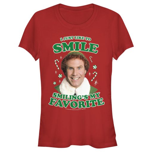 Junior’s Elf Buddy I Like to Smile T-Shirt