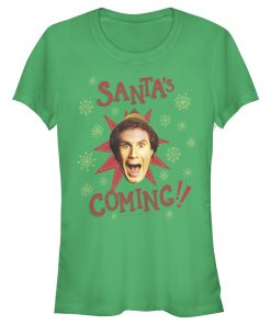 Junior’s Elf Buddy Santa’s Coming T-Shirt