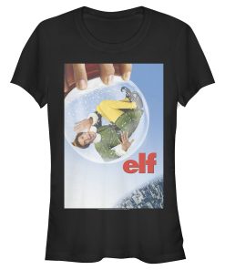 Junior’s Elf Buddy Snow Globe Poster T-Shirt