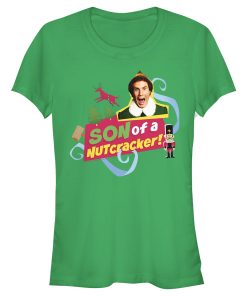 Junior’s Elf Buddy Son of a Nutcracker Pattern T-Shirt