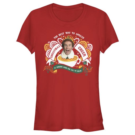 Junior’s Elf Christmas Cheer Singing T-Shirt