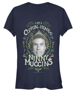 Junior’s Elf Cotton-Headed Ninny Muggins Pattern T-Shirt