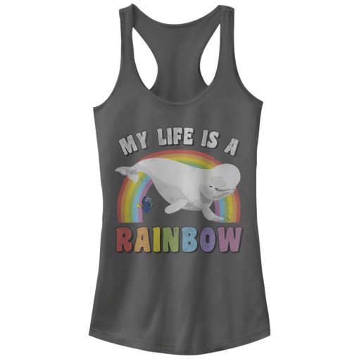 Junior’s Finding Dory Bailey Rainbow Life Racerback Tank Top