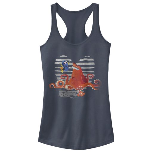 Junior’s Finding Dory Hank Nemo Dory Heart Racerback Tank Top