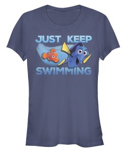 Junior’s Finding Dory Just Keep Swimming Current T-Shirt