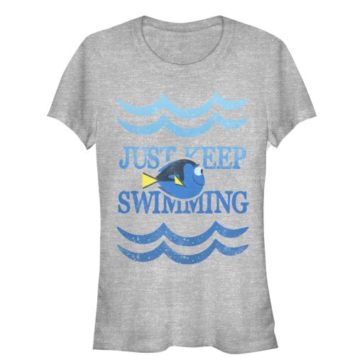 Junior’s Finding Dory Keep Swimming Waves T-Shirt