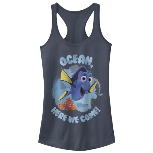 Junior’s Finding Dory Ocean Here We Come Racerback Tank Top