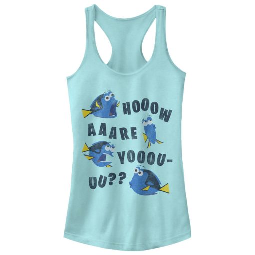 Junior’s Finding Dory Whale How Are You Racerback Tank Top