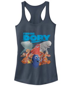 Junior’s Finding Dory Whole Gang Racerback Tank Top