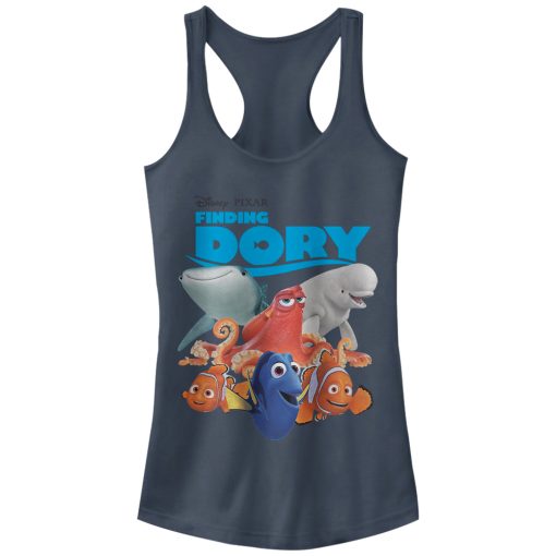 Junior’s Finding Dory Whole Gang Racerback Tank Top