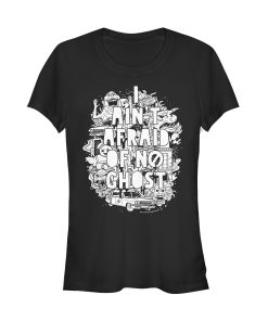 Junior’s Ghostbusters Ain’t Afraid Ghost Collage T-Shirt