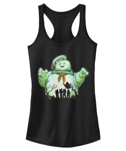 Junior’s Ghostbusters Halloween Stay Puft Marshmallow Man Racerback Tank Top