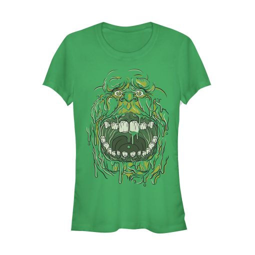 Junior’s Ghostbusters Slimer Drip Face T-Shirt