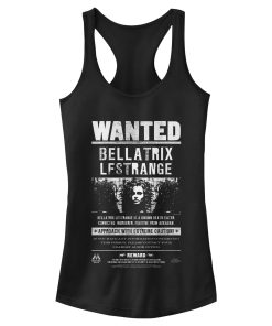 Junior’s Harry Potter Bellatrix Wanted Poster Racerback Tank Top