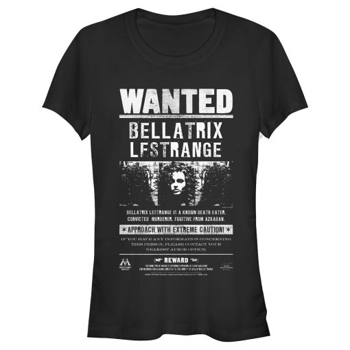 Junior’s Harry Potter Bellatrix Wanted Poster T-Shirt