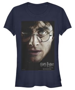 Junior’s Harry Potter Deathly Hallows Harry Character Poster T-Shirt