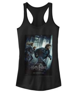 Junior’s Harry Potter Deathly Hallows Poster Racerback Tank Top