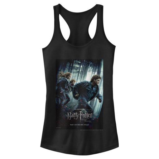 Junior’s Harry Potter Deathly Hallows Poster Racerback Tank Top