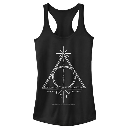 Junior’s Harry Potter Deathly Hallows Symbol Racerback Tank Top