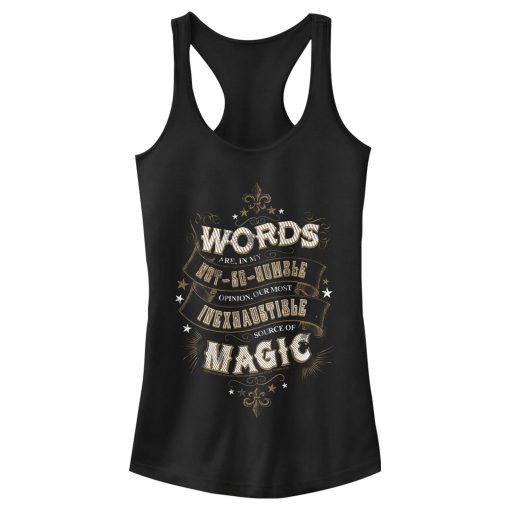 Junior’s Harry Potter Dumbledore Humble Wisdom Racerback Tank Top