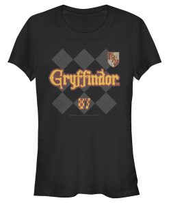 Junior’s Harry Potter Gryffindor Argyle Print T-Shirt