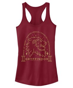Junior’s Harry Potter Gryffindor House Emblem Racerback Tank Top