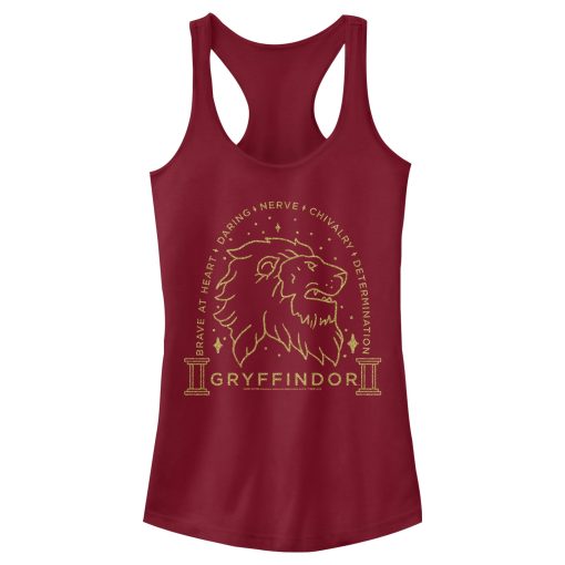 Junior’s Harry Potter Gryffindor House Emblem Racerback Tank Top