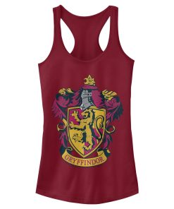 Junior’s Harry Potter Gryffindor Ornate Crest Racerback Tank Top