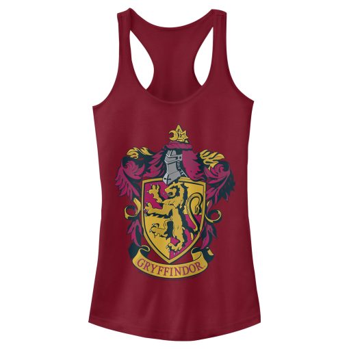 Junior’s Harry Potter Gryffindor Ornate Crest Racerback Tank Top