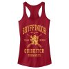 Junior’s Harry Potter Gryffindor Quidditch Gold Team Seeker Racerback Tank Top