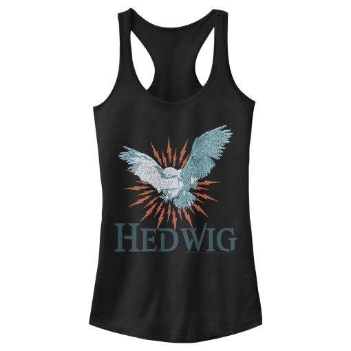 Junior’s Harry Potter Hedwig Owl Flight Racerback Tank Top