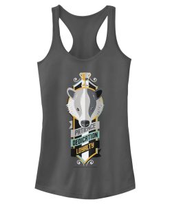 Junior’s Harry Potter Hufflepuff Patience Dedication Loyalty Racerback Tank Top