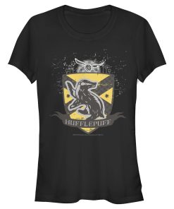 Junior’s Harry Potter Hufflepuff Snitch Crest T-Shirt