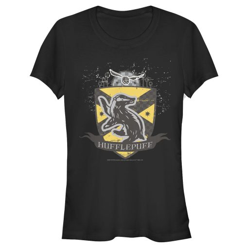 Junior’s Harry Potter Hufflepuff Snitch Crest T-Shirt